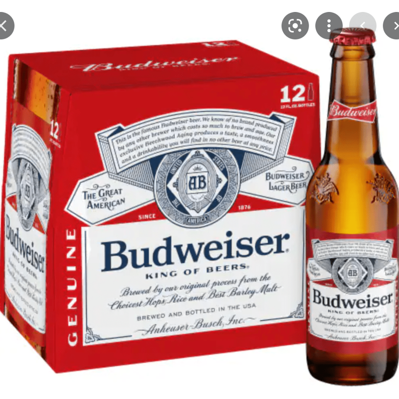 Budweiser 12 Pack 12 oz Bottles