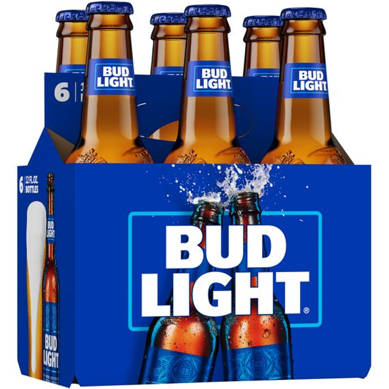 Bud Light 6 Pack 12 oz Bottles