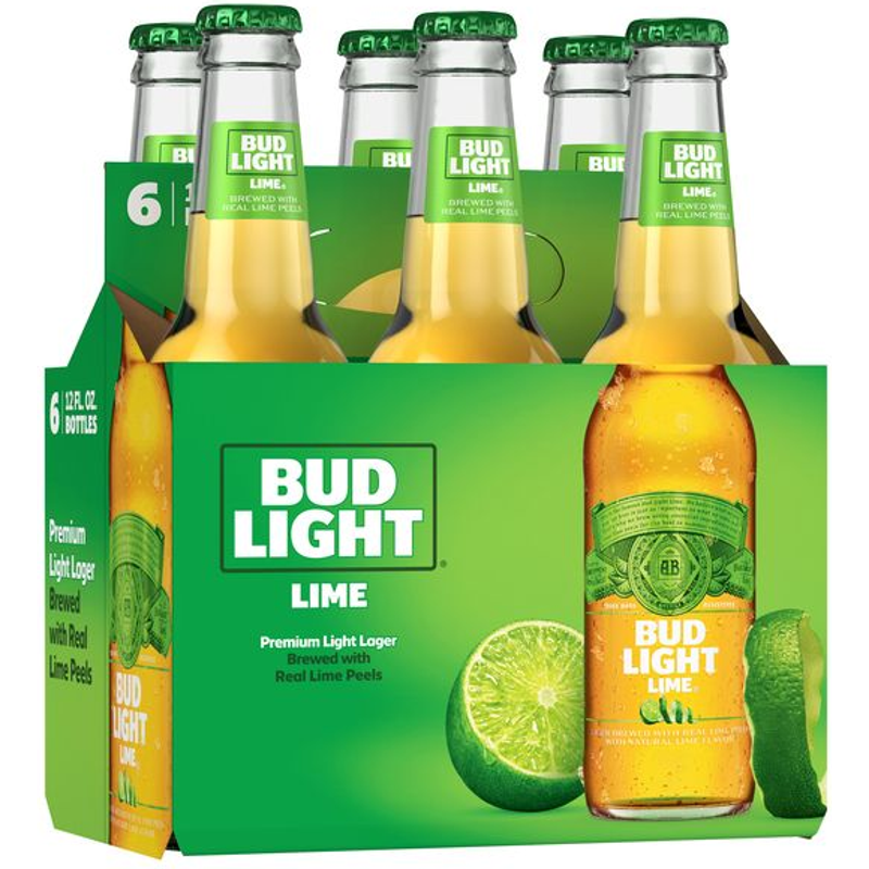 Bud Light Lime 6 Pack 12 oz Bottles