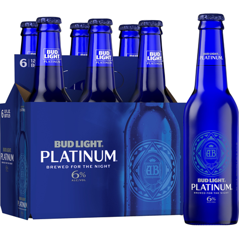 Bud Light Platinum 6 Pack 12 oz Bottles