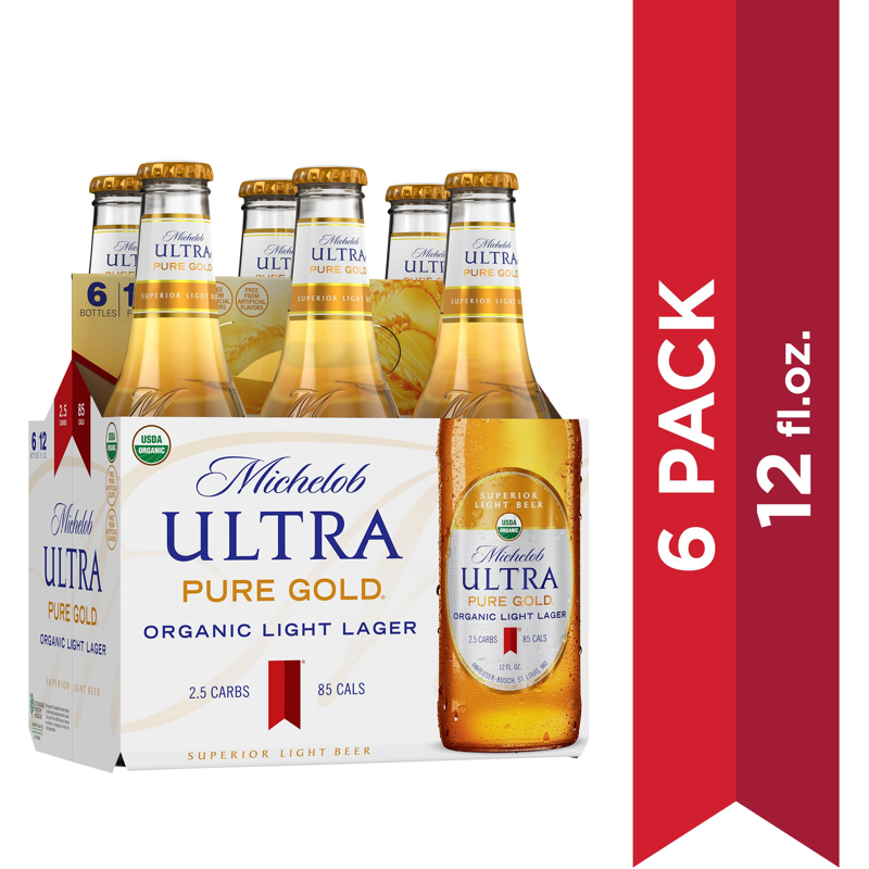 Michelob Ultra Pure Gold 6 Pack 12 oz Bottles