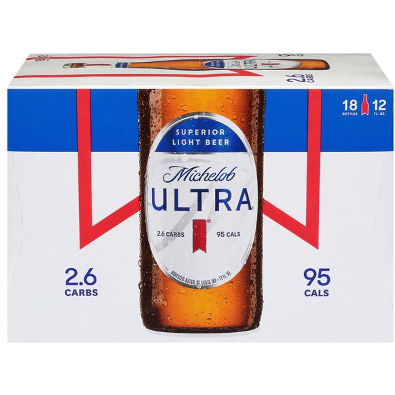 Michelob Ultra 18 Pack 12 oz Bottles