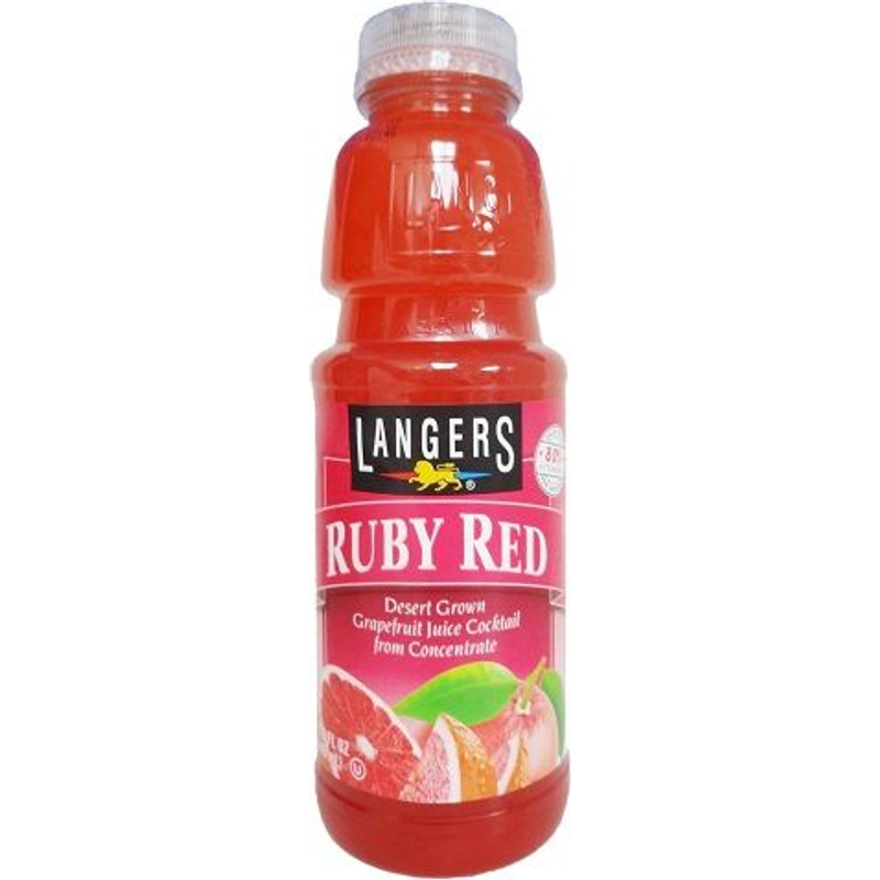 Langers Ruby Red Grapefruit Juice 15.2 oz Bottle