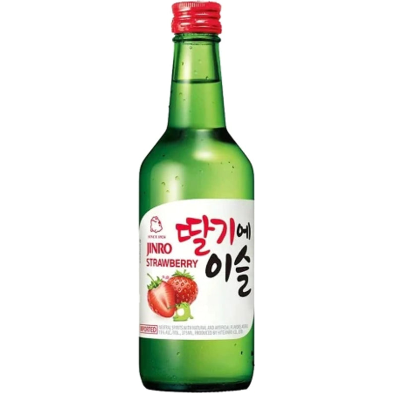 Jinro Chamisul Strawberry Soju 375ml Bottle