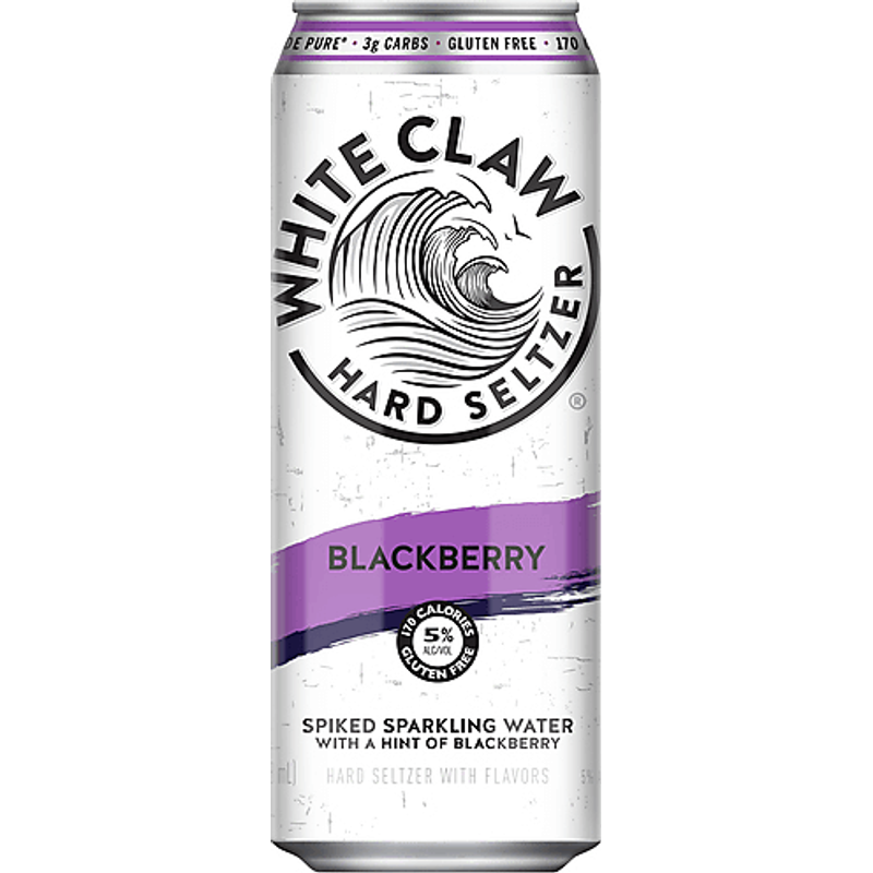 White Claw Hard Seltzer Blackberry 19.2oz Can