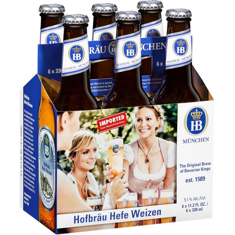 Hofbrau Munchen Hefeweizen 6 Pack 12oz Bottles