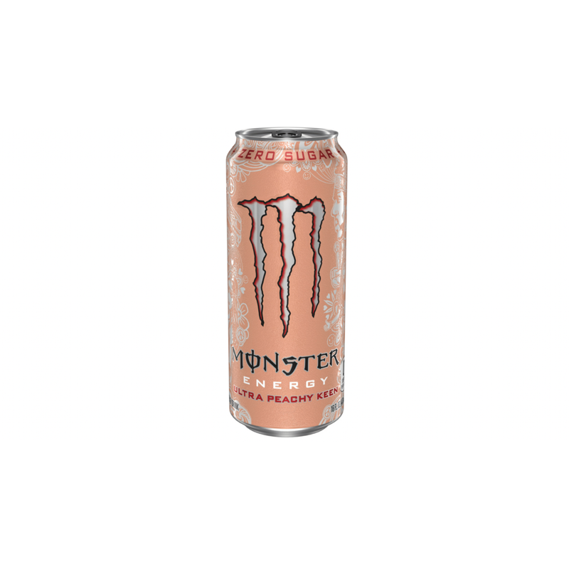 Monster Zero Sugar Ultra Peachy Keen Energy Drink 16oz Can