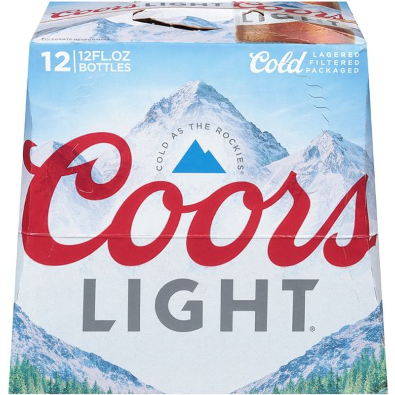 Coors Light 12 Pack 12 oz Bottles