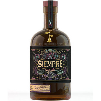 Siempre Tequila Anejo, 750 ml Bottle (40% ABV)