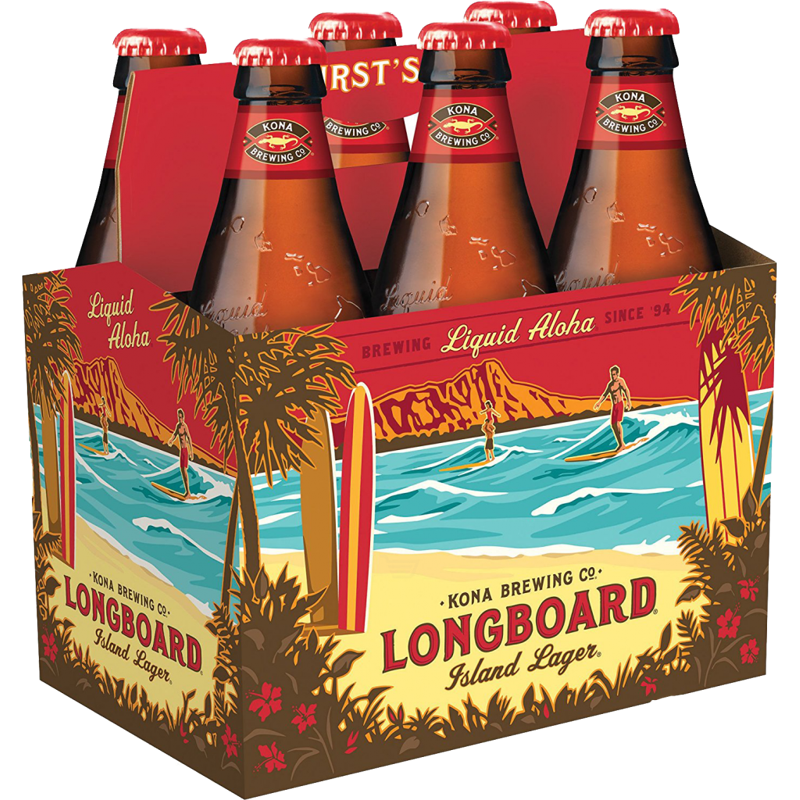 Kona Brewing Co. Longboard Island Lager 6 Pack 12 oz Bottles