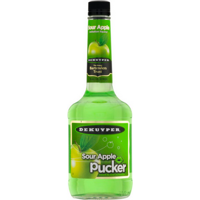 DeKuyper Sour Apple Pucker Schnapps Liqueur 750mL