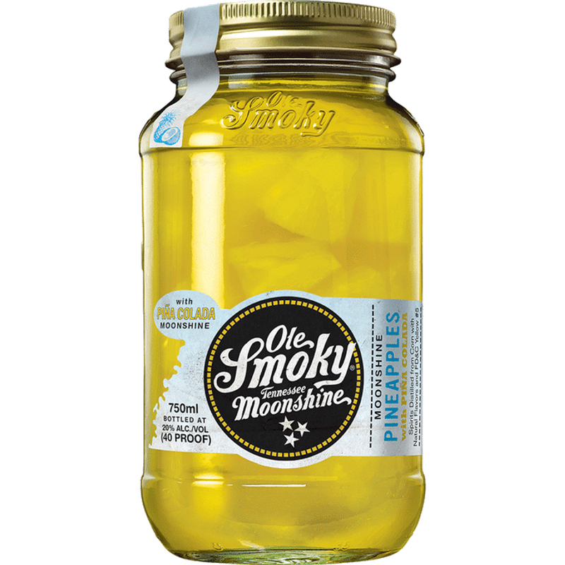 Ole Smoky Pineapples With Pina Colada Moonshine 750ml Jar