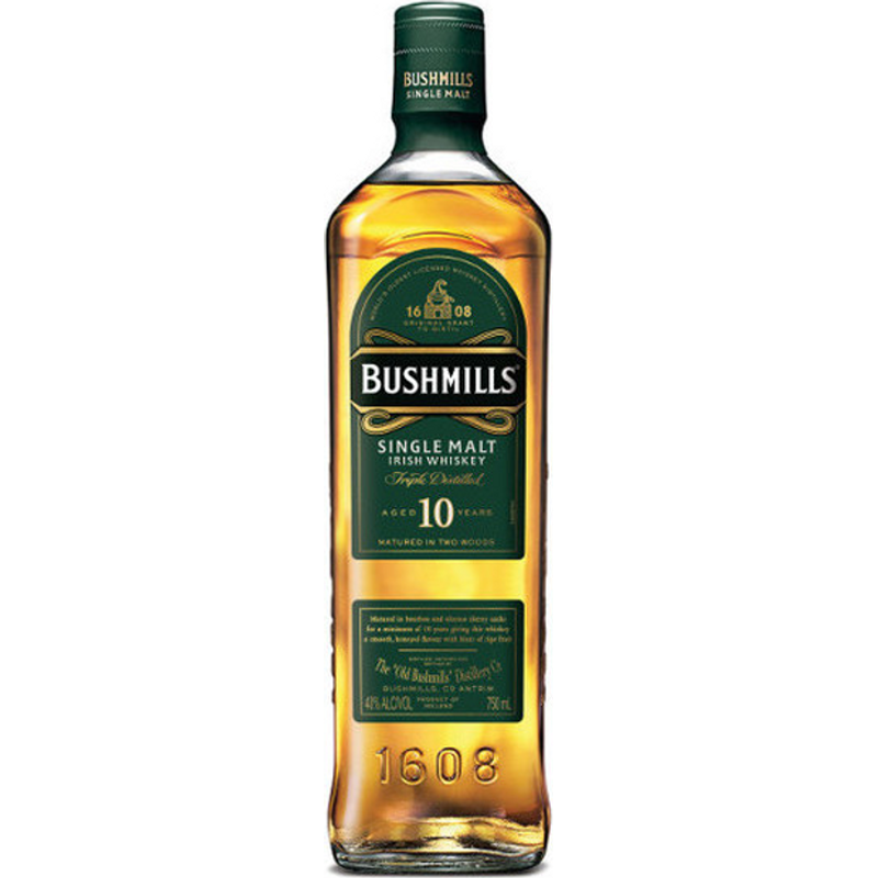 Bushmills Single Malt Irish Whiskey 10 Year 750mL