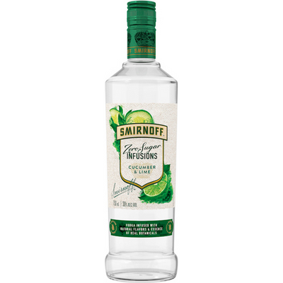 Smirnoff Zero Vodka Cucumber and Lime 750mL