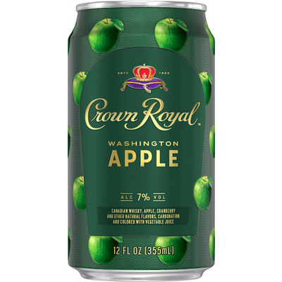 Crown Royal Washington Apple Canadian Whisky Cocktail 12oz Can