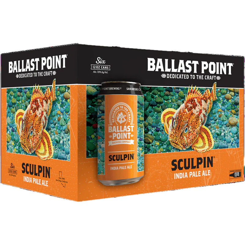 Ballast Point Sculpin IPA 6 Pack 12oz Cans 7.0% ABV