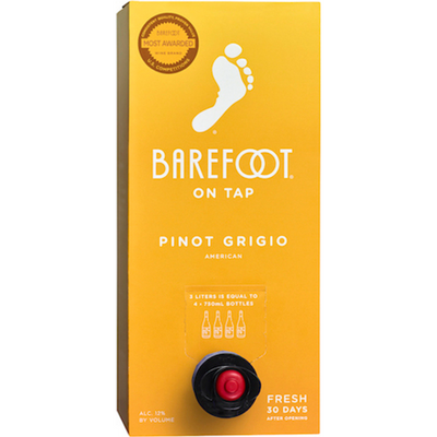 Barefoot On Tap Pinot Grigio 3L Box