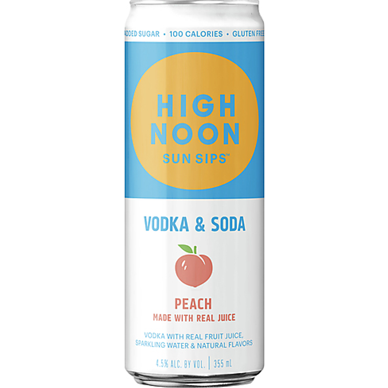 High Noon Peach Hard Seltzer 355ml Can