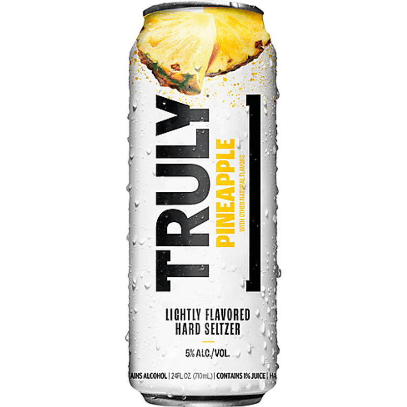 TRULY Hard Seltzer Pineapple, Spiked & Sparkling Water 24oz Can