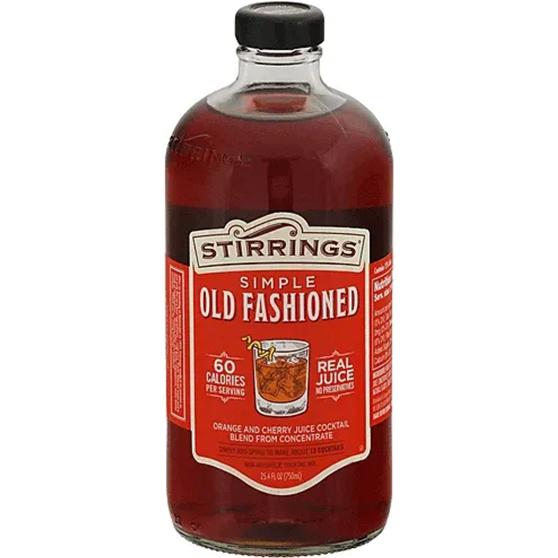 Stirrings Cocktail Mix Simple Old Fashioned Non-Alcoholic 25.4oz Bottle