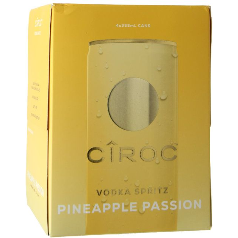 Ciroc Vodka Pineapple Passion 4 Pack 355 mL Can