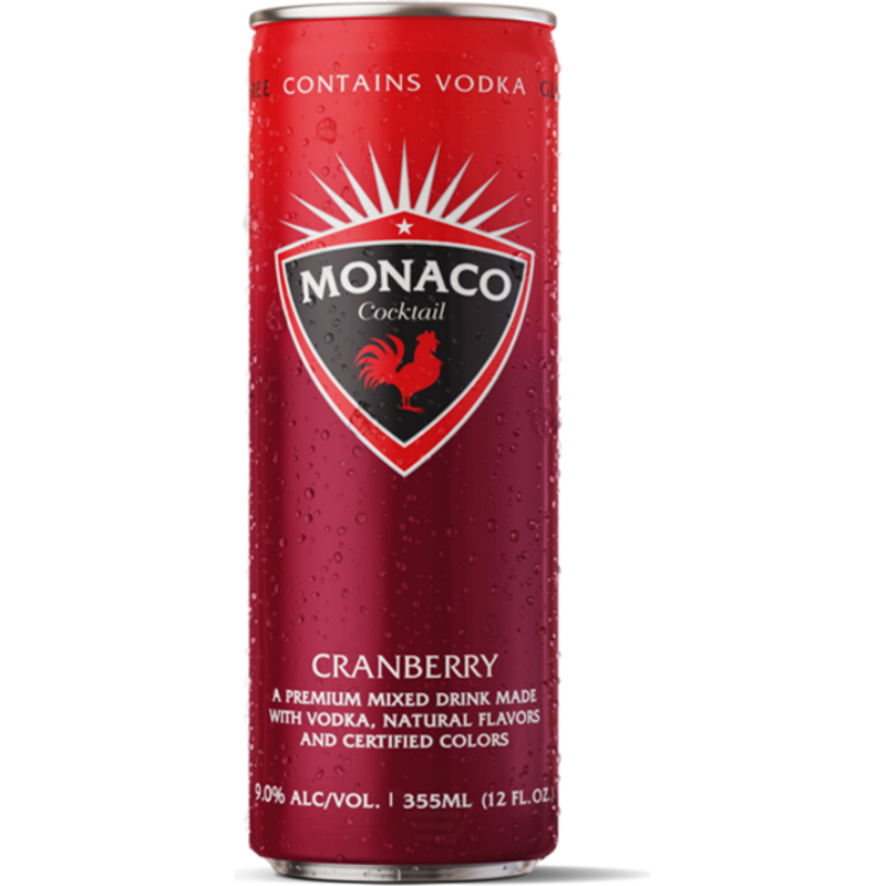 Monaco Cocktails Cranberry  12oz Can