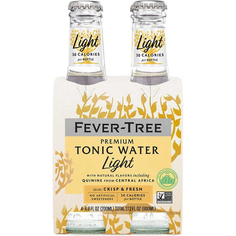 Fever-Tree Refreshingly Light Indian Tonic Water 4x 200ml Bottles