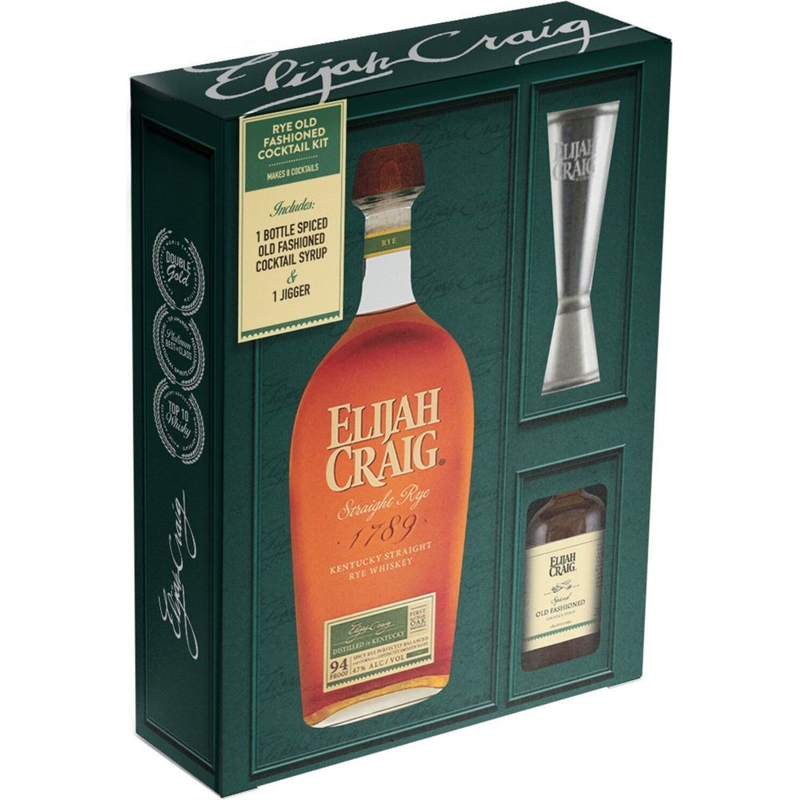 Elijah Craig Rye Old Fashioned Cocktail Kit 94 Proof 750ml